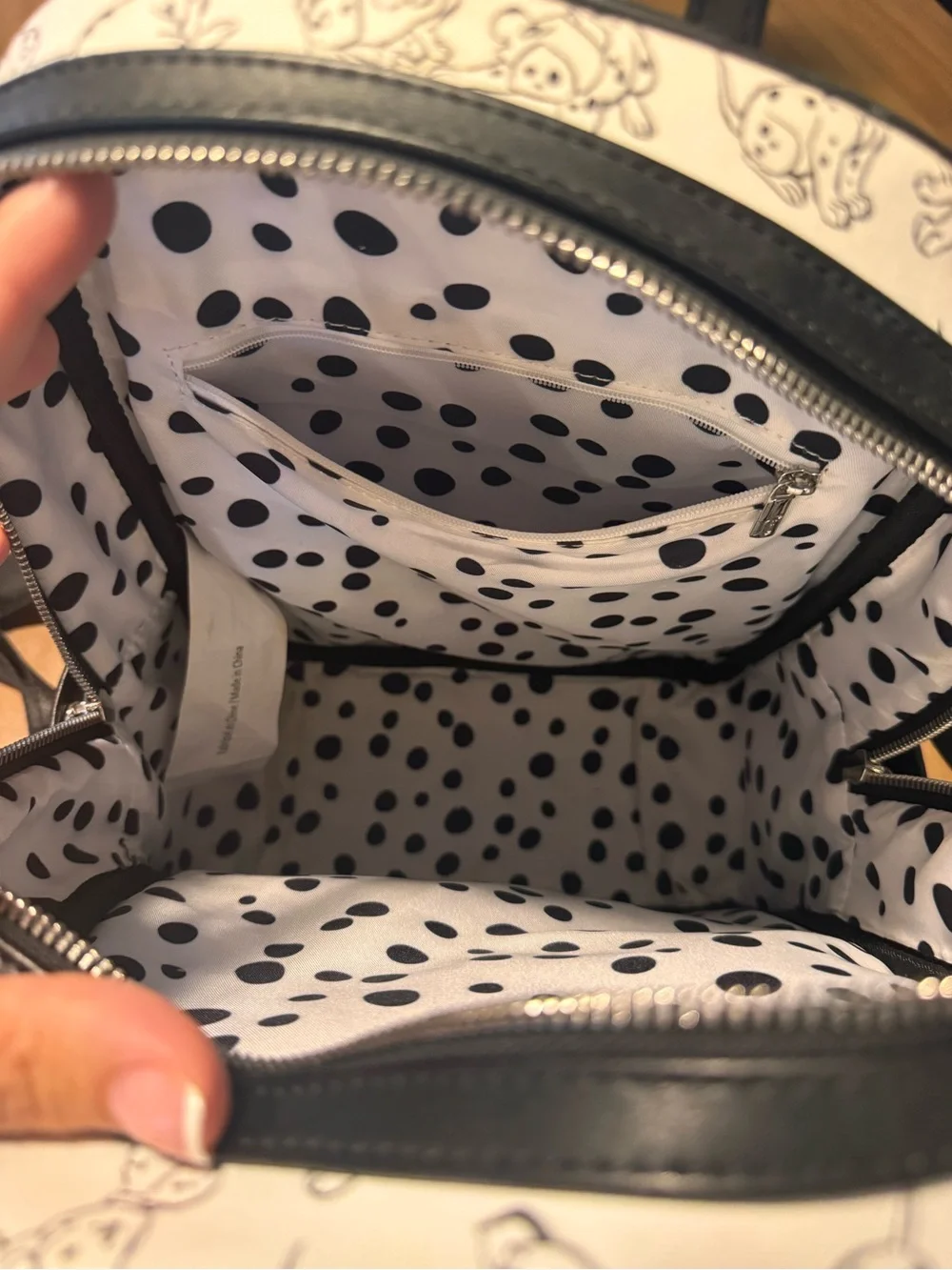 Disney Loungefly White & Black 101 Dalmatians Backpack with Coin Pouch